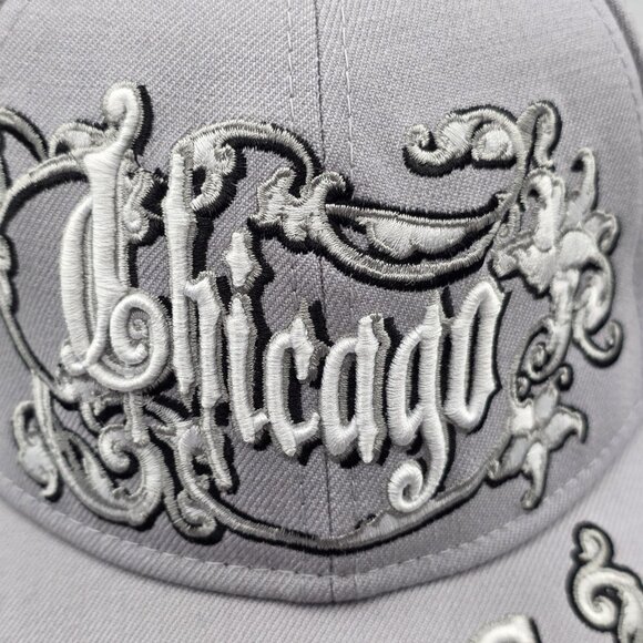 Chicago White Sox Hat Cap Fitted Mens 7 1/2 MLB Baseball Script 59FIFTY New Era - Picture 2 of 9
